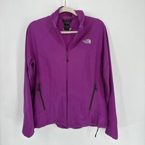 North Face Nimble Softshell Slim Fit Jacket Women's Large Purples Full Zip TNF